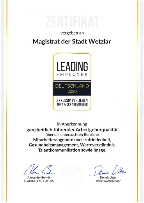 Zertifikat Leading Employer