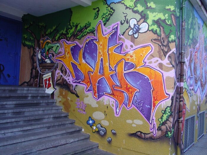 Graffiti an der Geschwister-Scholl-Schule