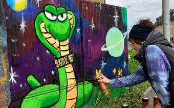Graffiti-Aktion in Niedergirmes
