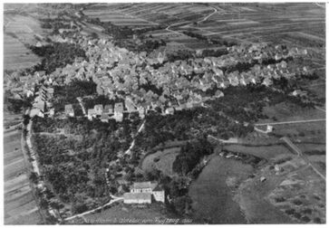 Luftbildaufnahme von Naunheim um 1935