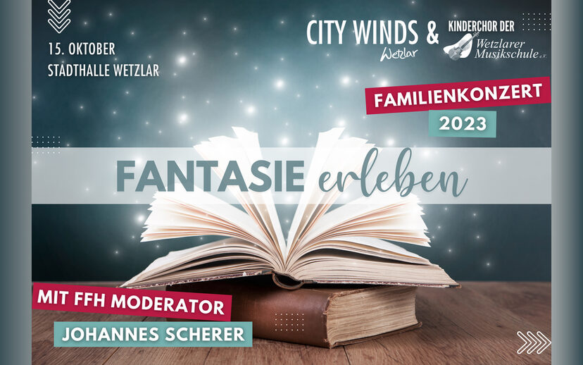 Banner CITY WINDS Familienkonzert 2023