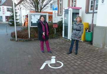 Ein Behindertenparkplatz im Stadtgebiet Wetzlar.