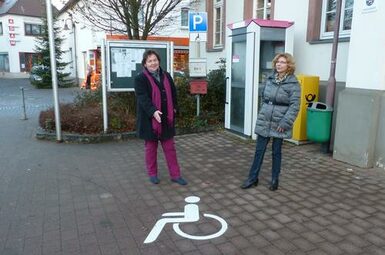 Ein Behindertenparkplatz im Stadtgebiet Wetzlar.