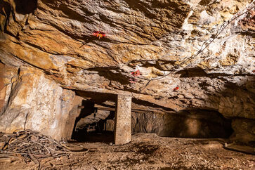 Grube Malapertus 37 Meter unter Tage auf der Bruchsohle