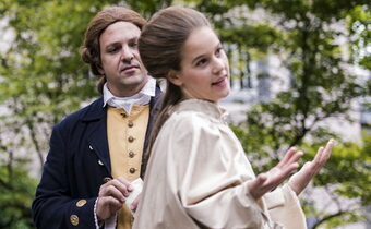 Kostümdarsteller Goethe und Lotte
